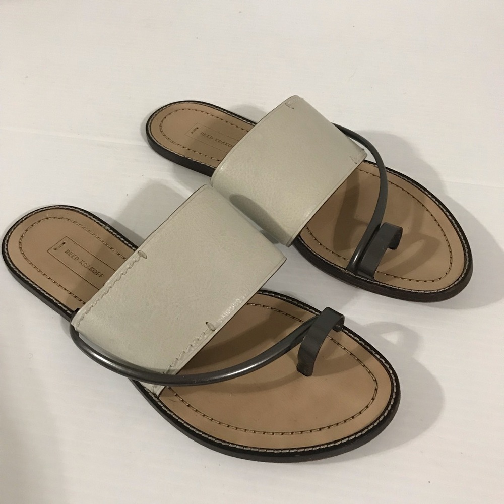 Reed Krakoff Wide Strap Slide Sandals Size 7